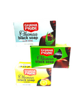 Ghana Pride Ohemaa Black Soap, 100% Natural, Fragrance Free (Pack of 3) (No Fragrance)
