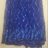 Royal Blue Sequence Lace